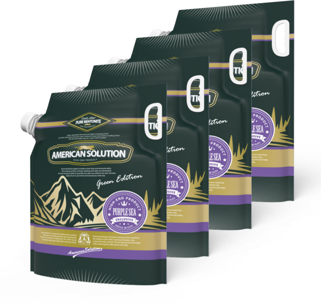 아메리칸솔루션 그린에디션 퍼플씨 고양이모래 9.07kg 총 4봉(총 2박스 배송), 4개