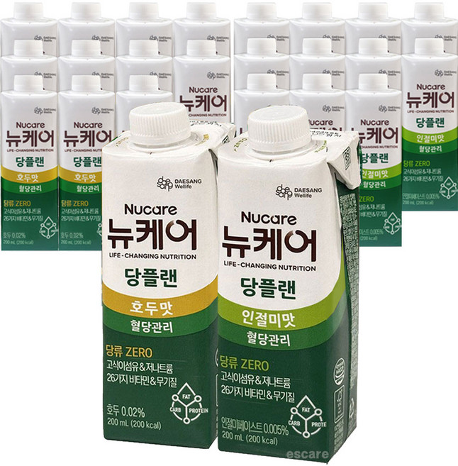 뉴케어 당플랜 호두맛 + 인절미맛, 24개, 200ml