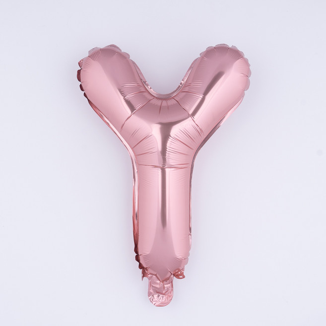 아트포유 알파벳풍선 이니셜 글자 이벤트 축하 은박 생일 파티 풍선 40cm, 1개, 핑크 골드 Y