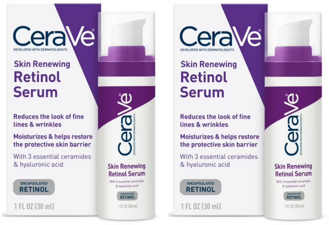 CeraVe Skin Renewing Retinol Face Serum 세라비 리뉴잉 레티놀 페이스 세럼, 2개, 30ml
