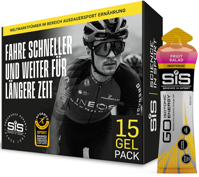 영국 Science in Sport 러닝 마라톤 에너지젤 스포츠드링크 탄수화물이 함유된 60ml, 과일샐러드, 1개
