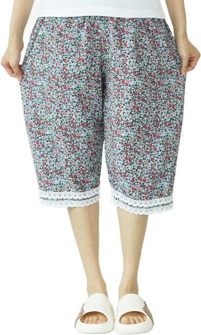 캐리루시 인견 플라워 밑단레이스 파자마 홈웨어 3부 5부 7부