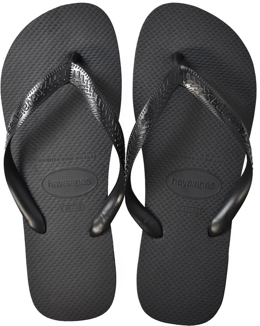 havaianas 哈瓦仕 TOP 黑色素面原創系列 型號 00001(人字拖 夾腳拖 拖鞋 素色 黑色控) 巴西集品