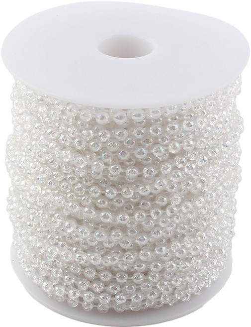 구슬줄 진주줄 비즈체인 4mm-27m 만들기재료, 1개, 구슬줄4mm(AB)