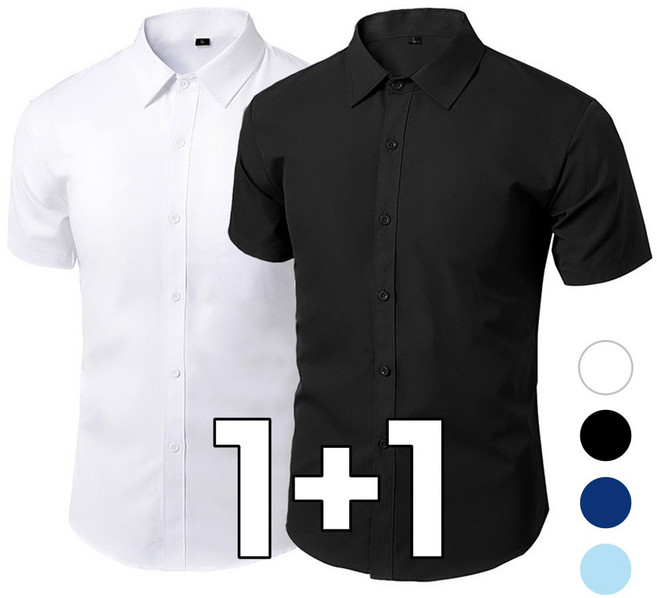 메이리앤 1+1 구김없는 시원한 남방 남성 반팔 와이셔츠