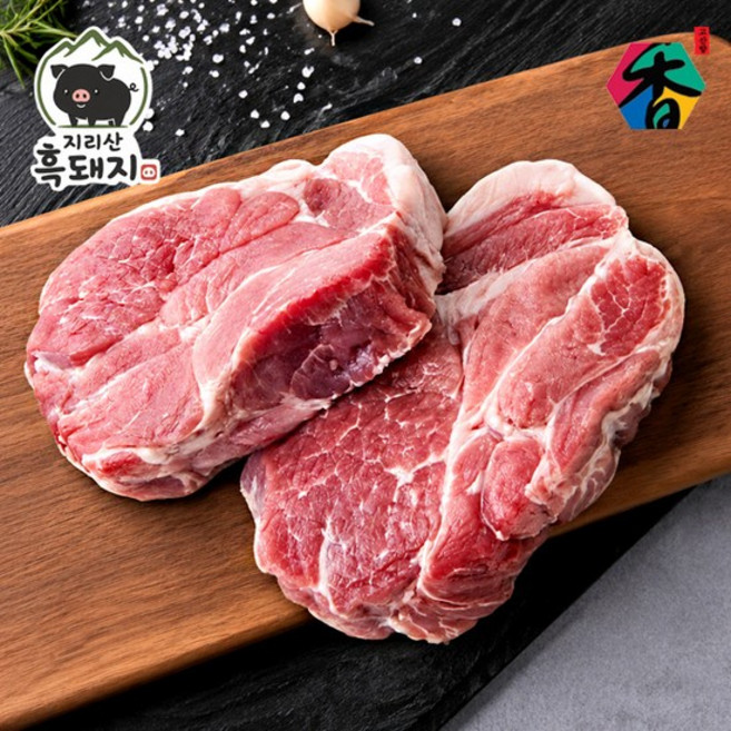 [냉장] 지리산흑돼지 목살(수육용) 500g(1팩), 없음