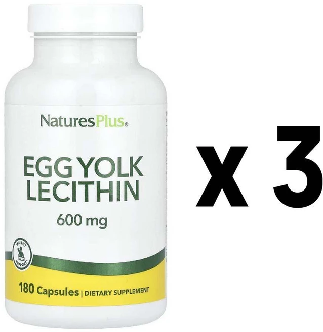 네이처플러스 계란 노른자 레시틴 600mg 캡슐 180정 3개 - 쿠팡