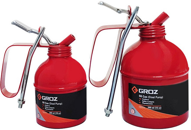 GROZ 스틸 오일펌프 윤활제 오일샷시 피스톤분사 기름주입기, 오일펌프 대(500ml), 1개