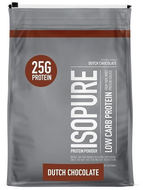 Isopure 제로 탄수화물 단백질 파우더 100% 유당 분리 케토에 적합한 제품 1 1, 110회분 (1팩), 초콜릿, 1개 - 쿠팡