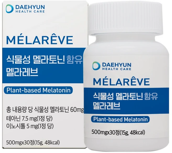 대현헬스케어 식물성 멜라토닌 함유 멜라레브 30정, 2개 - 쿠팡