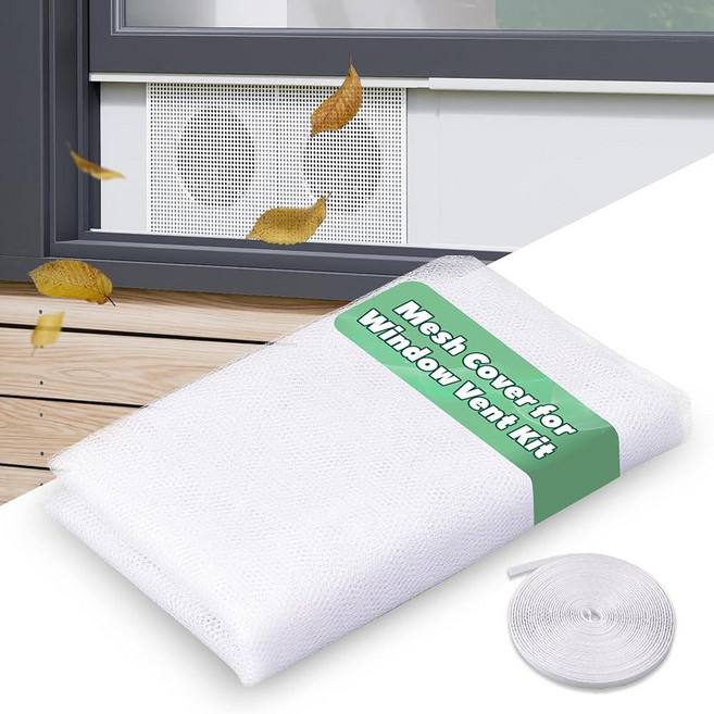 Memrita Leaf Guard Mesh Cover for Window Vent Kit Micro-Mesh 휴대용(경량) Air Conditioner Universal Fi