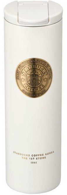 스타벅스 SS 1호점 트로이 뱃지 텀블러 473ml, 1개, 화이트