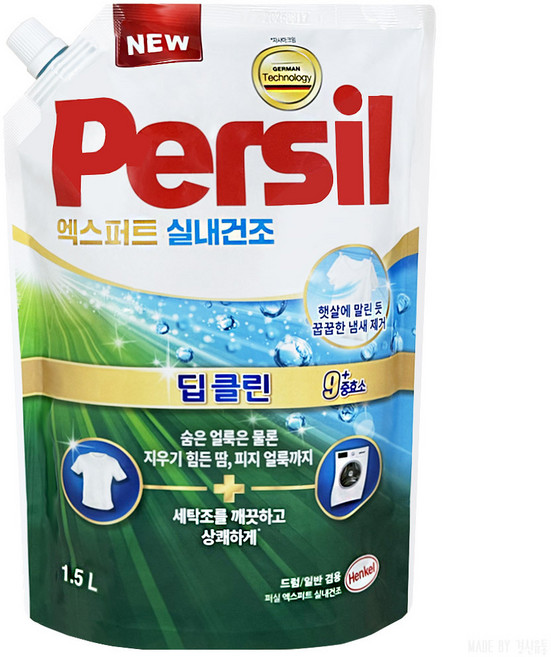 퍼실 실내건조 일반/드럼겸용 리필, 1.5L, 3개