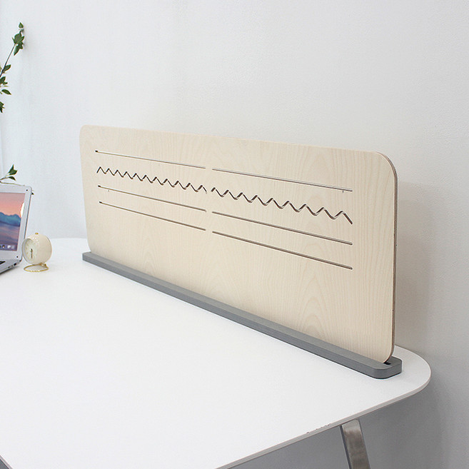 고야 스트라이프 자작 원목 책상파티션 1200 공부방 사무실 칸막이 집중공간 인테리어