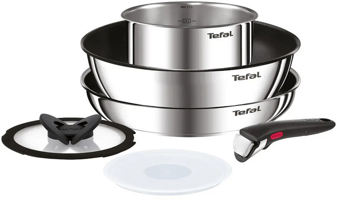 [코스트코] 테팔 이펙티브 매직핸즈 쿡웨어 세트 6P / 인덕션 IH 스테인리스 웍 냄비 볶음팬 후라이팬 손잡이 멀티핸들 세트 6P/ 화이트골드 에디션세트 6p, 1개