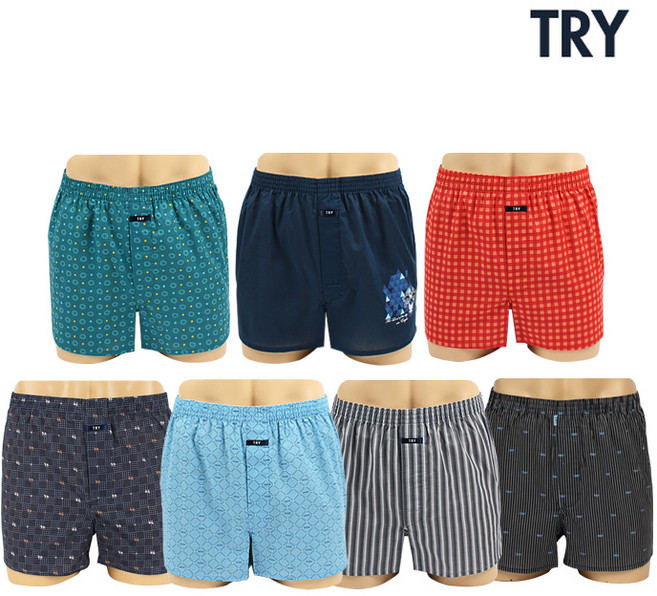 트라이 스페셜 순면 남성 박서 트렁크팬티 7종세트-T6