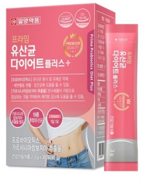 일양약품 프라임 유산균 다이어트 플러스 30포 가르시니아캄보지아 함유 유산균효과 여성유산균 장건강, 3g, 1개