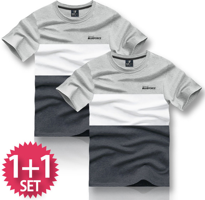 블루포스 제시브 반팔티 1+1세트 [2장 묶음] 티셔츠 [국내생산]