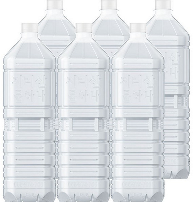 지리산물하나 ECO 생수, 2L, 6개