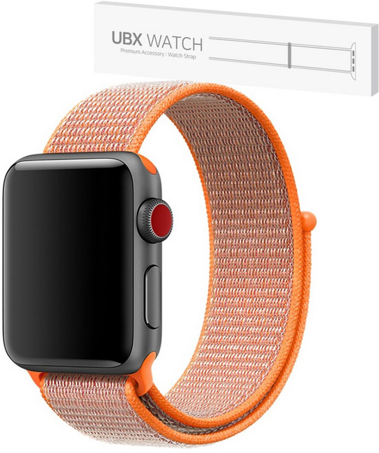 애플워치 호환 스포츠 루프 나일론 스트랩, 14. 스파이시오렌지, 1개