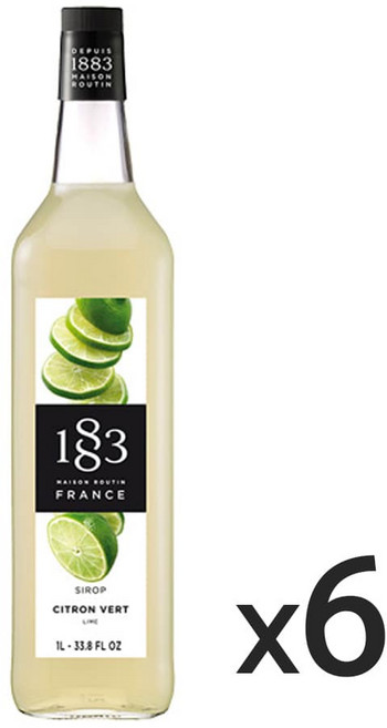1883 루틴 라임시럽 1000ml x 6개, 1L