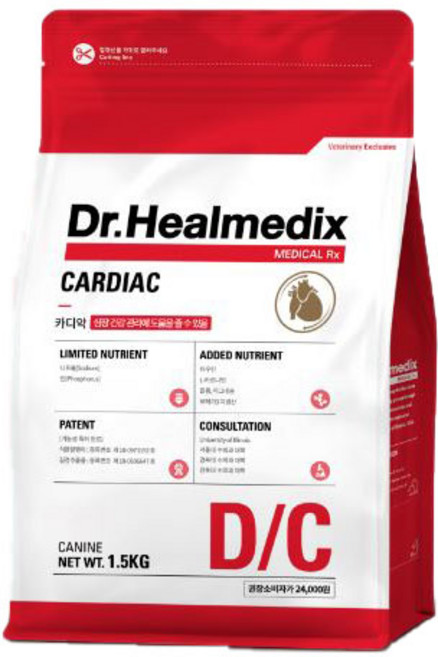 닥터힐메딕스 카디악 D/C dc 강아지 심장 관리 사료 1.5kg, 1개