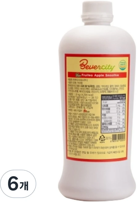 베버시티 세미 사과 스무디, 6개, 1.8kg - 쿠팡