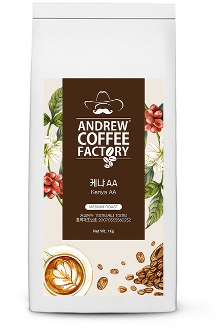 갓볶은 원두커피 케냐 AA 1kg 로스팅 홀빈 분쇄, 에스프레소, 1개