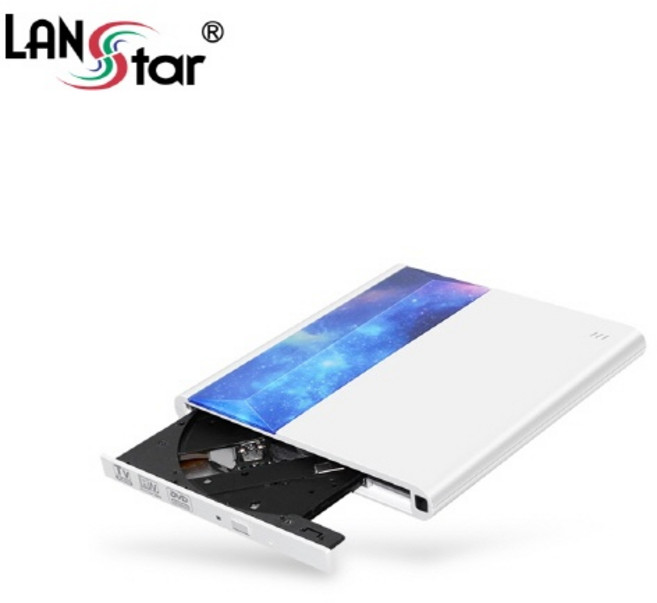 LANstar USB3.0 A+C타입 외장 ODD DVD 플레이어 LS-EXODDH 리모컨포함 읽기 쓰기 HDMI출력, 1개