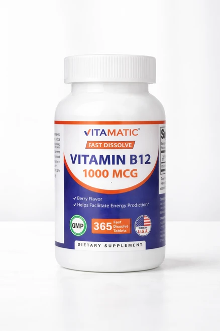 Vitamatic 비타민 B12 베리맛 1 000mcg 고함량 빠른 용해 비타매틱, 1개, 365정 - 쿠팡