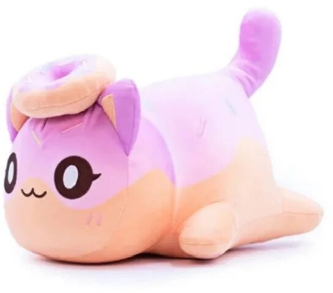 Meemeow Aphmau Meemeows 고양이 봉제 식품 할로윈 크리스마스 선물 달콤한 간식 유령 25cm, [07] Donut Cat, 7.Donut Cat