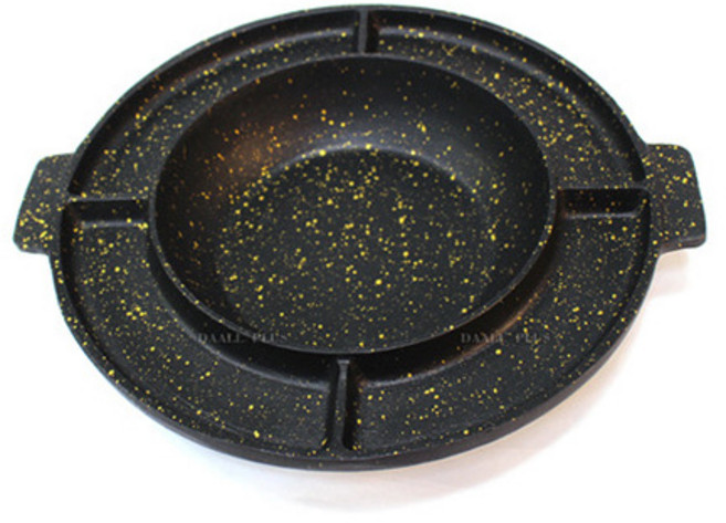 업소용 가정용 캠핑용 계란찜 고기불판 UFO 4칸 전골냄비 320mm, free, 1개
