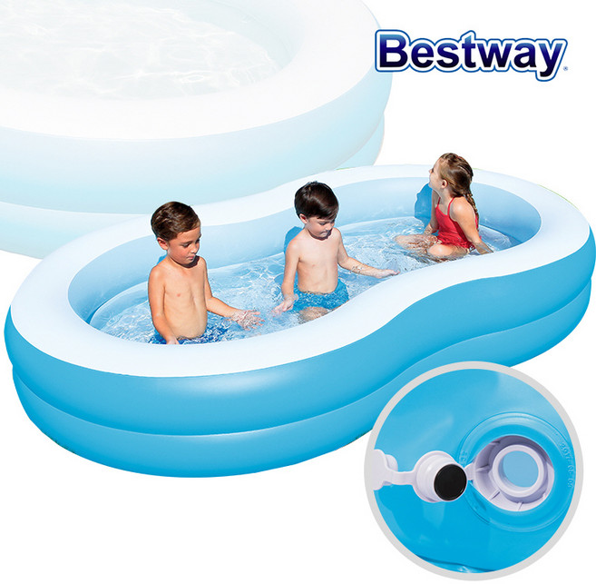 BW 54117 S형 블루호수 에어풀장 274cm/물놀이풀장, 1개, 단품