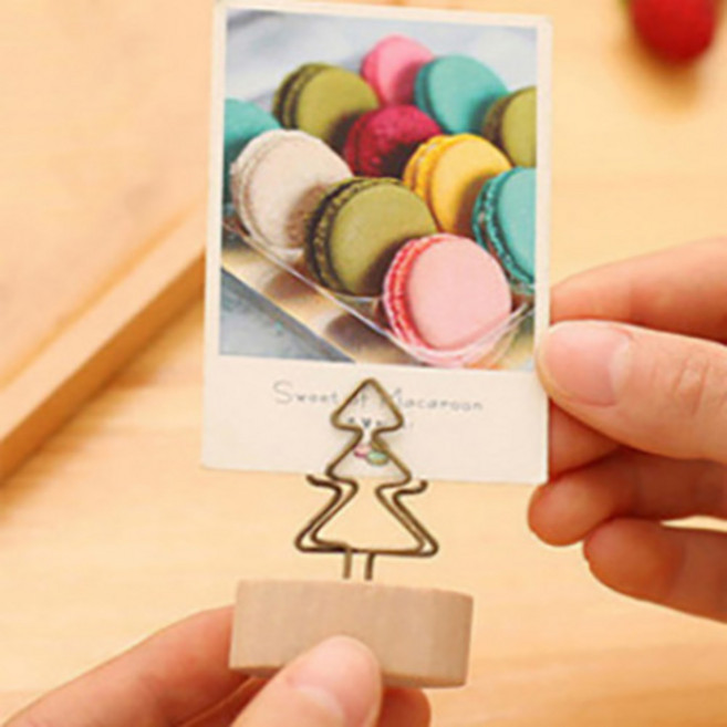 로에드 우드 메모꽂이 명함꽂이 메모클립 트리