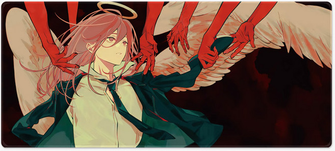 체인소맨 레제 2기 마우스장패드 L 2XL 데스크매트, 08 체인소맨 2XL(900x400x4mm), 1개