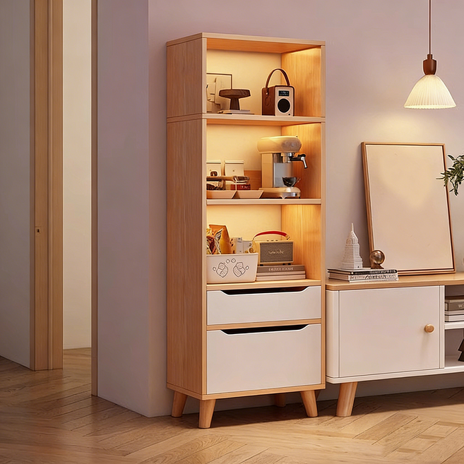 슬림 멀티 수납 선반 서랍장 침실 거실 책장 정리장, A03