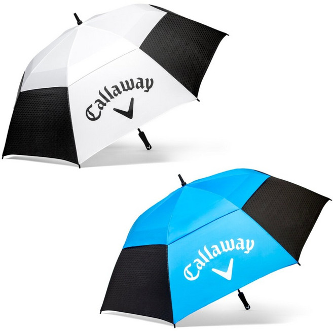 캘러웨이 62인치 골프 우산 2개 세트, 화이트/블랙