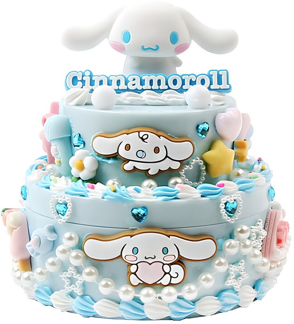 투영디자인 시나모롤 2단 무드등 보석함 꾸미기 키트, 혼합색상, 1개