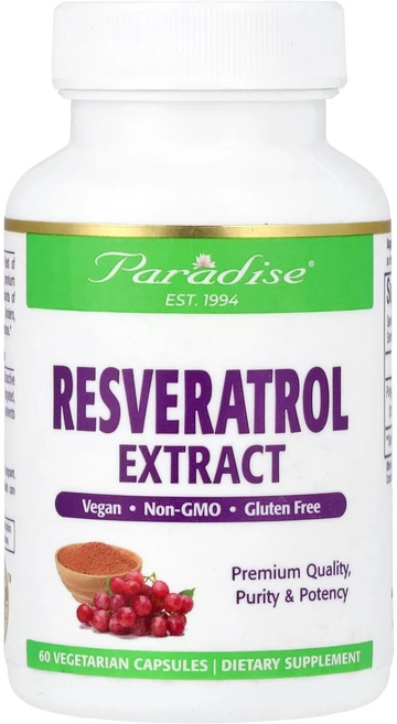 Paradise Herbs 레스베라트롤 추출물 100mg 베지 캡슐 60정, ParadiseHerbs레스베라트롤추출물100mg베지캡, 1개 - 쿠팡