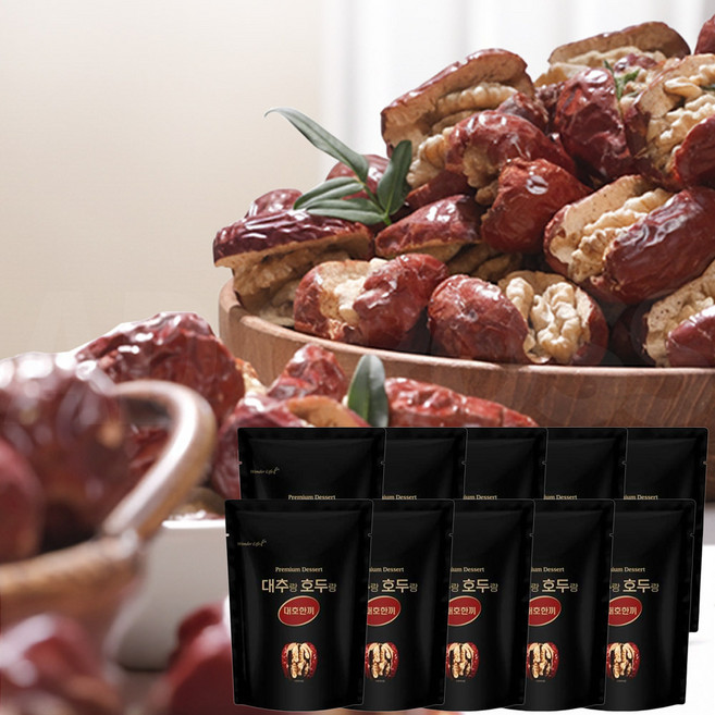 [인포벨]TV홈쇼핑정품 애드크로스 대호한끼 대추랑 호두랑 휴대용 왕대추 호두 건강 간식 등산 낚시 간편 영양, 2세트