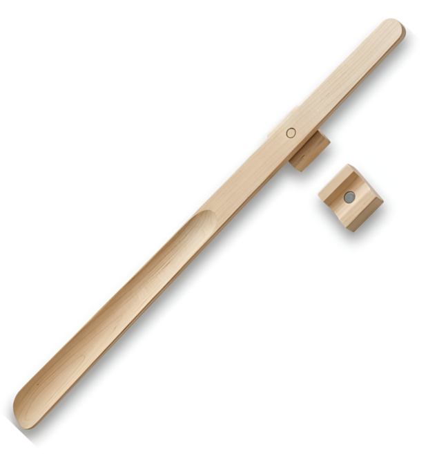 우디밸리 프리미엄 원목 자석 구두 주걱, 1개, 내추럴 우드