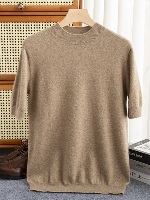 가을 겨울 남성 니트 반팔 폴라티 데일리 이너 반폴라 캐쥬얼 니트티