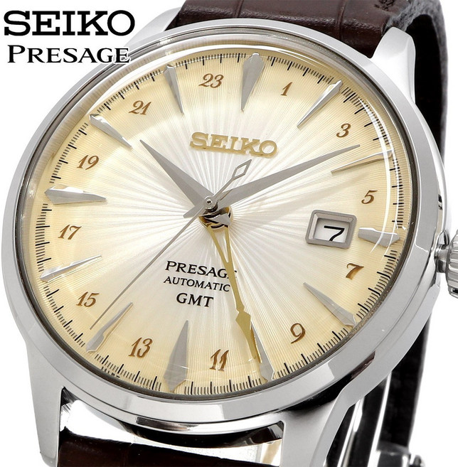 [Seiko] 세이코 SSK041J1 프레사지 칵테일 타임 GMT 아이보리 다이얼 판 [S882]