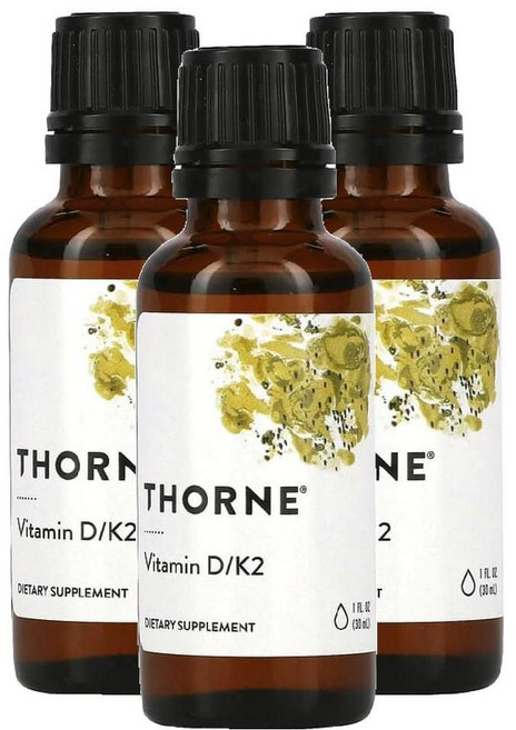 쏜리서치 비타민D K2 고약사 Thorne Vitamin D3 1000IU 30mL 3병