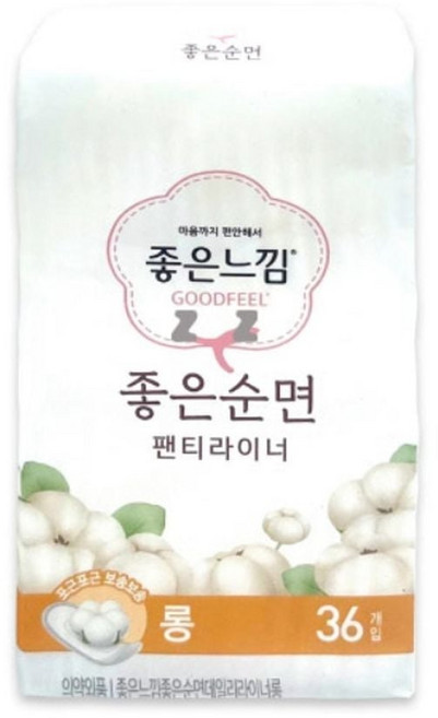 데일리 롱 36개입 순면 좋은느낌 팬티라이너 96880EA 1(EA), 36, 1