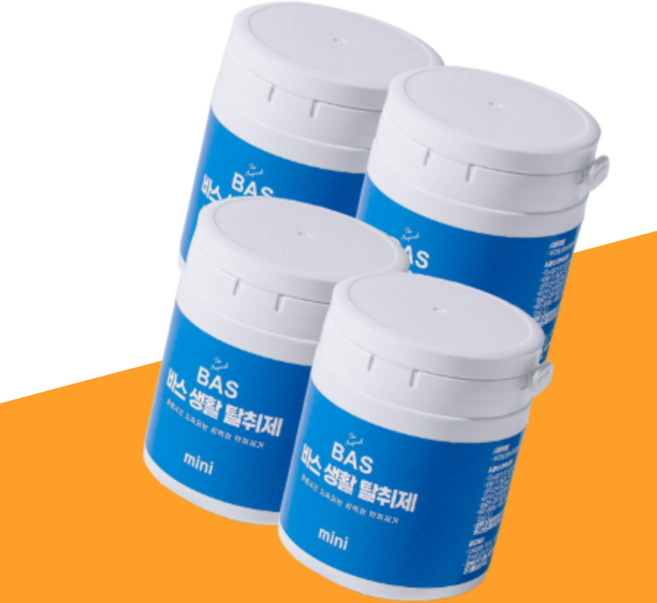 [4팩묶음] BAS 바스 150g 4개입 베이비파우더향 차량용 미니 탈취제, 350g, 4개