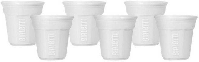 비알레띠 화이트 에스프레소 커피잔 6 컵 세트 유럽 정품 신혼부부 혼수 집들이 생일 선물 모카포트 홈카페, 1개