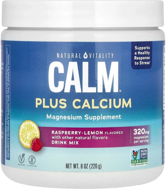 Natural Vitality CALM 칼슘 함유 라즈베리-레몬 226g(8oz), NaturalVitalityCALM칼슘함유라즈베리레몬2, 226g, 1개 - 쿠팡