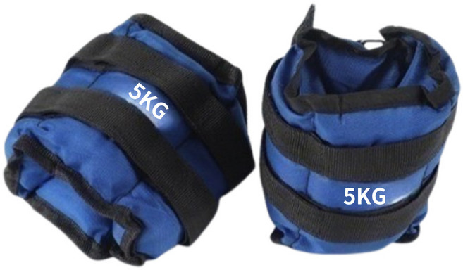 호야쓰토어 중량밴드 고정 벨크로 모래주머니 2p, 블루, 5kg