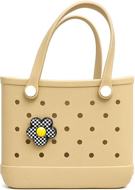 솔레비타 EVA 방수 젤리 목욕 수영가방 비치백 대형, 베이지